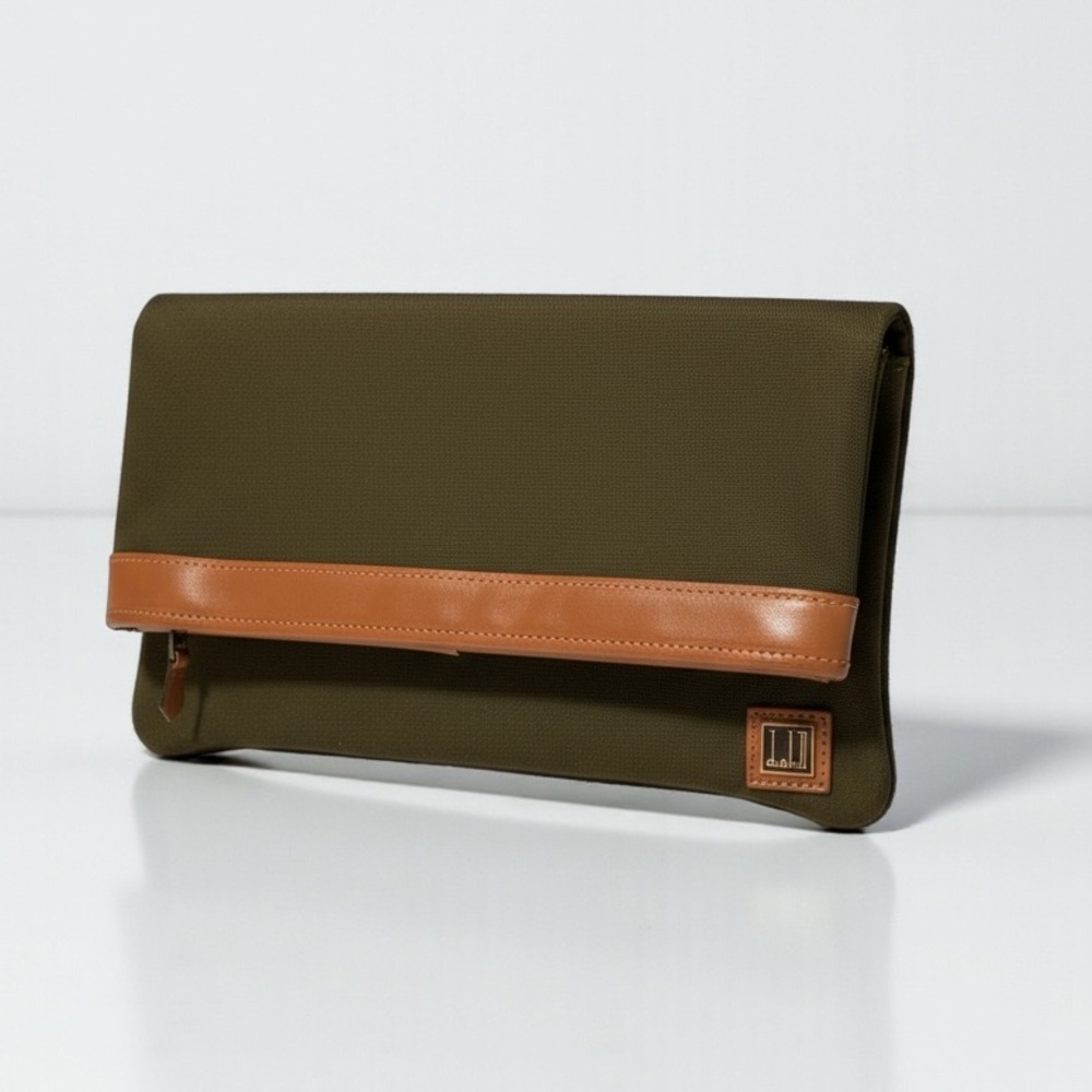 Vintage 90’s Dunhill Technical Fabric & Leather Clutch / Document Case